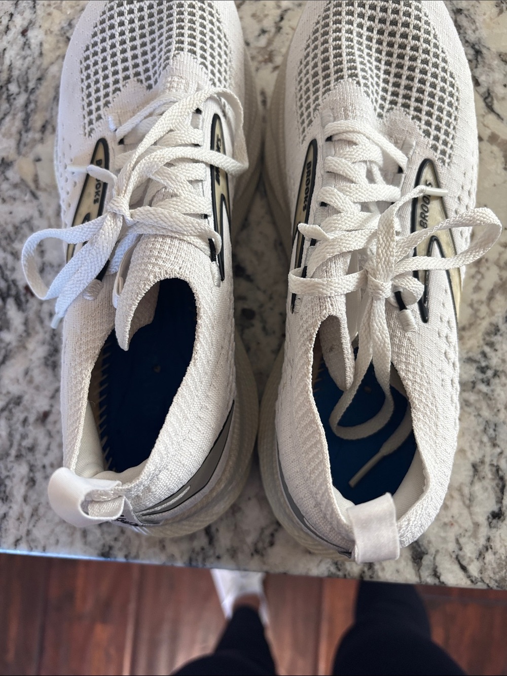 Women’s Brooks Levitate 6. White Knit Running Sneakers - Lightweight Comfort - Picture 10 of 11